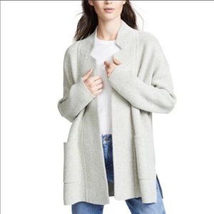 Madewell Spencer Sweater Coat XS Heather Pebble
